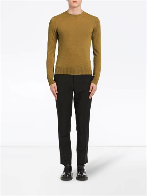 prada jumper dress|Prada crew neck sweater.